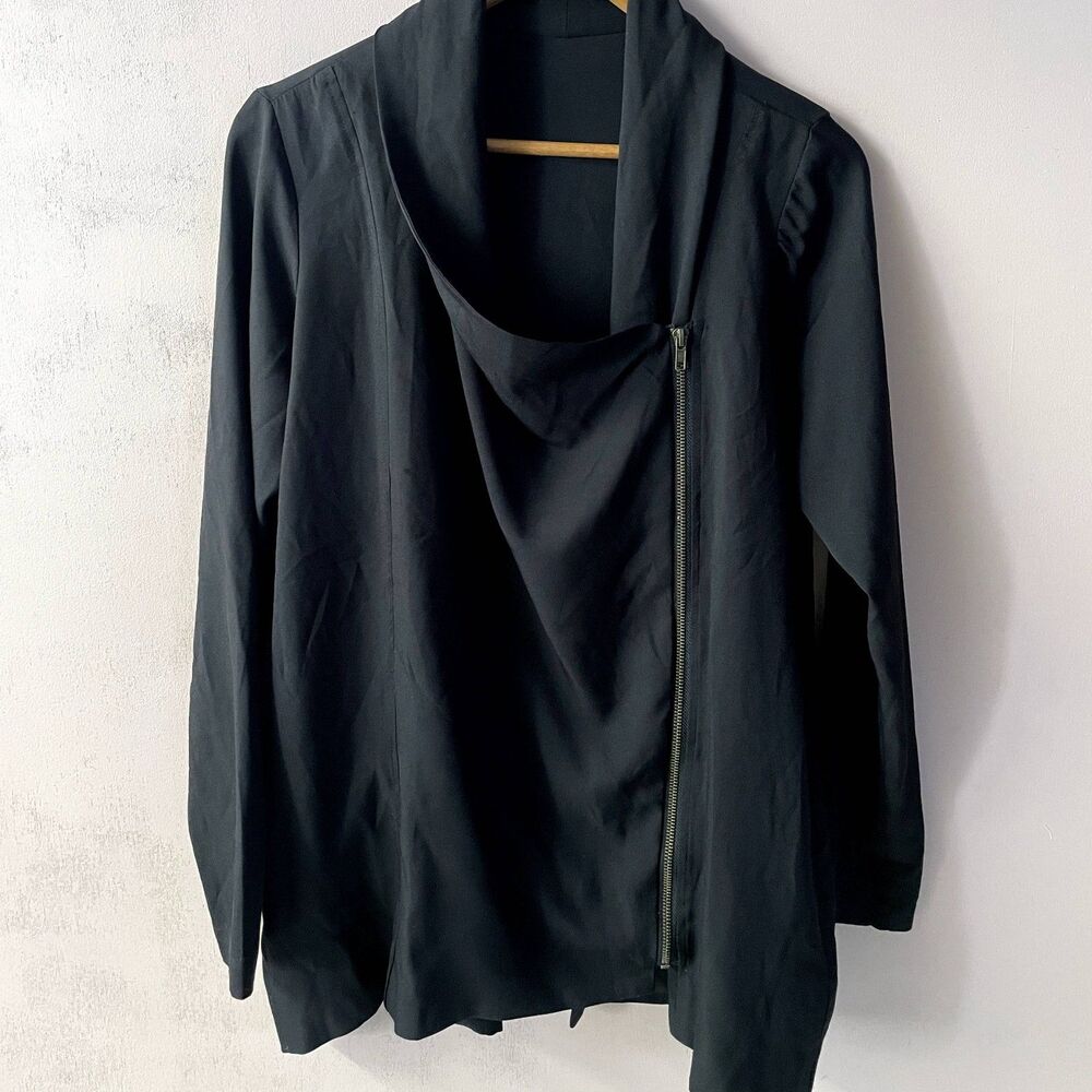 Forever 21 Black Flowy Lightweight Jacket Size M EUC - Picture 9 of 11